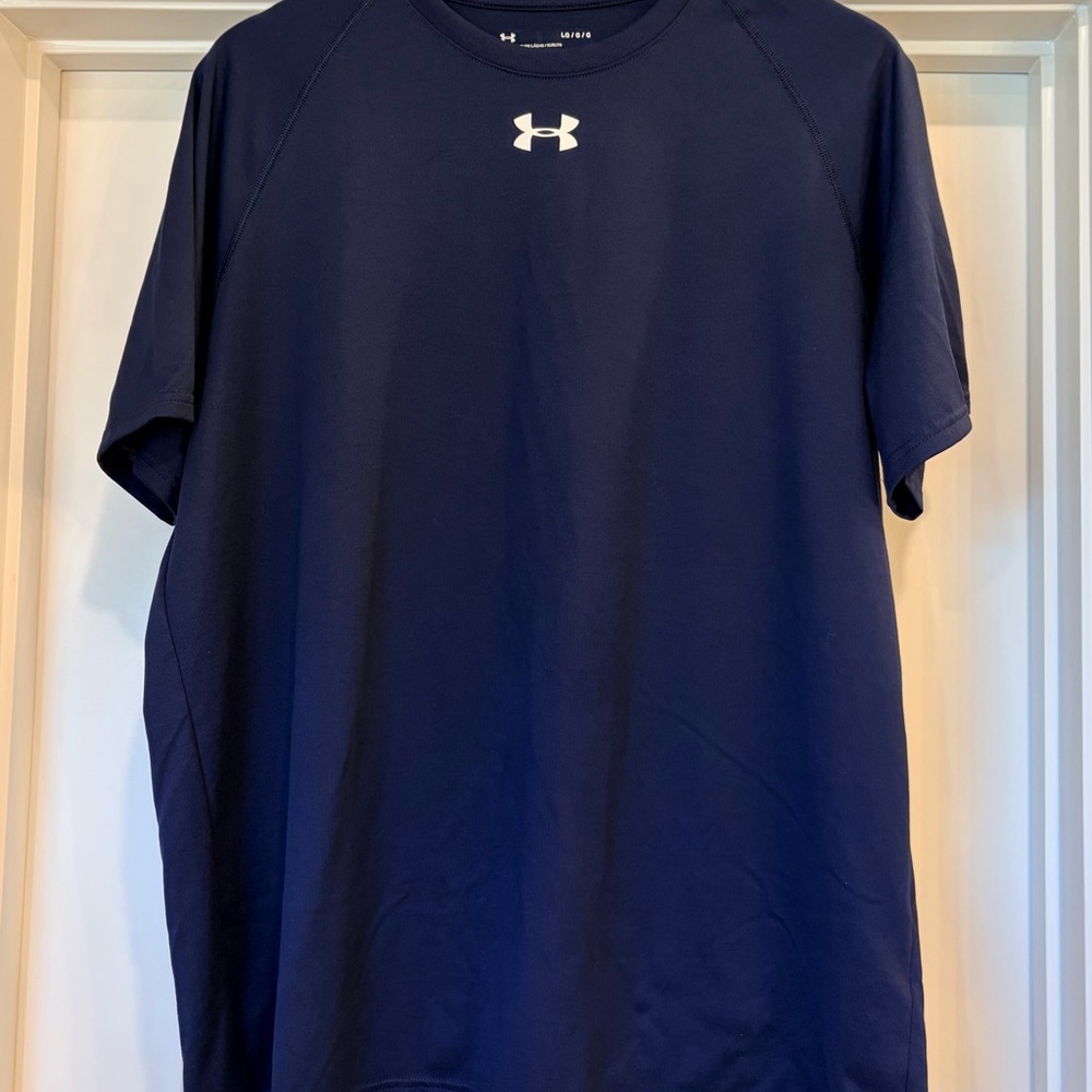 Under Armour Men's Dark Blue Short Sleeve Tee Large
